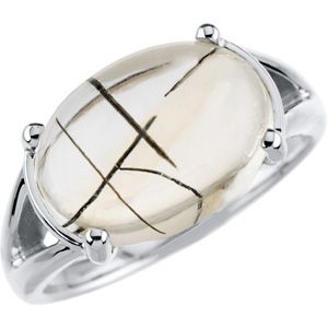 Ring for Oval Cabochon Gemstone