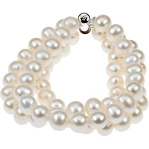 Freshwater Cultured Pearl Triple Strand Bracelet
