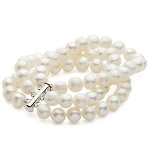 Freshwater Cultured Pearl Triple Strand Bracelet