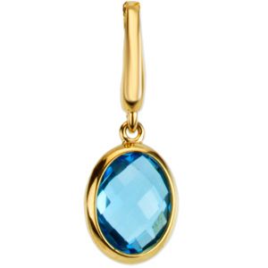 Genuine Swiss Blue Topaz Charm