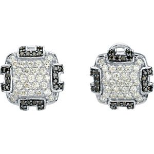 1/4 ct tw Black & White Diamond Earring