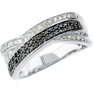 1/2 ct tw Black & White Diamond Ring