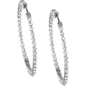 Diamond Hoop Earrings
