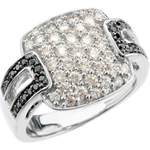 1 1/4 ct tw Black & White Diamond Ring