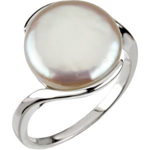 Freshwater Cultured Coin Pearl Ring