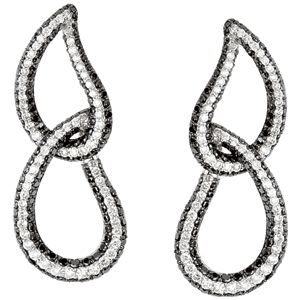 2 3/4 ct tw Black & White Diamond Earrings