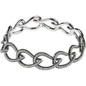 7 3/4 ct tw Black & White Diamond Bracelet