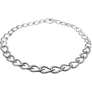 9 3/4 ct tw Black & White Diamond Necklace