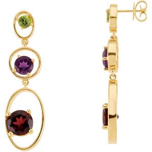 Multi-Gemstone Earrings