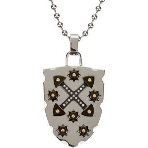 Black ion plated Stainless Steel Pendant on a 30 inch Bead Chain