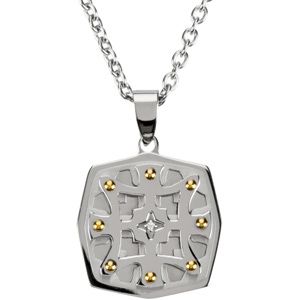 Ion Plated Pendant on a 18