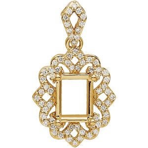 Diamond Semi-Mount Pendant