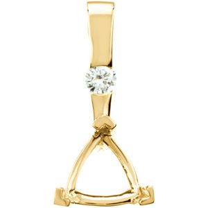 Diamond Semi-mount Pendant