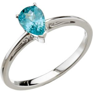 Genuine Blue Zircon Ring