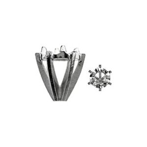 Round Illusion Lightweight 6-Prong Shank Setting