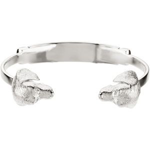 Sterling Silver / Rhodium Plated Heart U Back&trade; Dachshund Bangle Bracelet