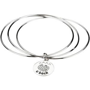 Heart U Back&trade; CZ Pawtag Bracelet