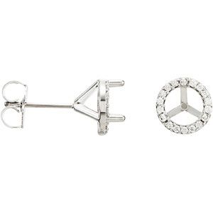 Diamond Semi-mount Earrings