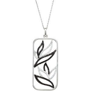 Genuine Black Spinel & Diamond Pendant or Necklace