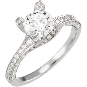 Semi Set Engagment Ring or Matching Band