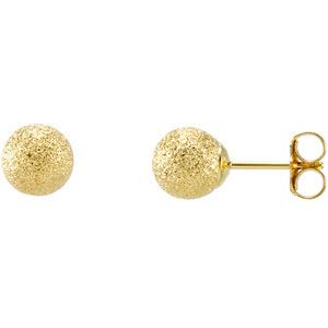 Ball Earrings with a stardust finish 