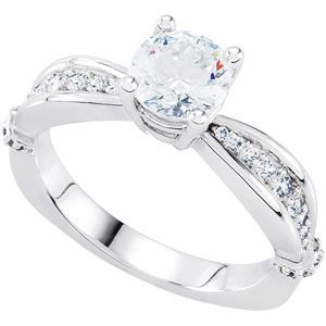 Semi-Mount Engagement Ring or Matching Band