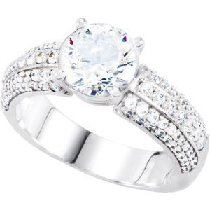 Semi-Mount Engagement Ring or Matching Band
