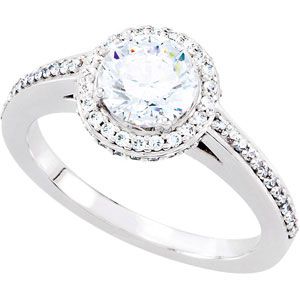 Halo-Styled Engagement Ring or Matching Band