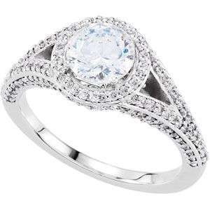 Semi-Mount Engagement Ring or Matching Band
