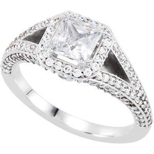 Semi-Mount Engagement Ring or Matching Band