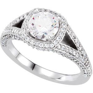 Semi-Mount Engagement Ring or Matching Band