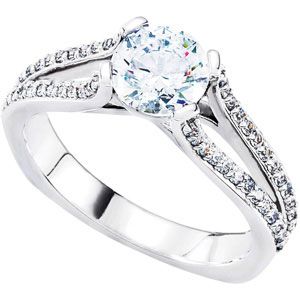 Semi-Mount Engagement Ring or Matching Band