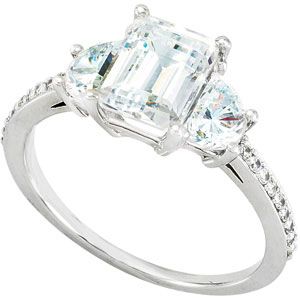 Semi-Mount Engagement Ring or Matching Band