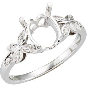 Genuine Peridot & Diamond Butterfly Ring