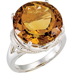 Genuine Honey Quartz Ring
