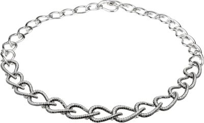 9 3/4 ct tw Black & White Diamond Necklace