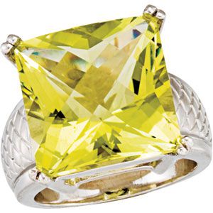 Genuine Green Quartz Ring