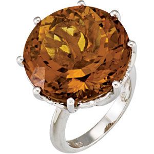 Genuine Honey Quartz Ring