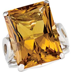 Genuine Honey Quartz Ring