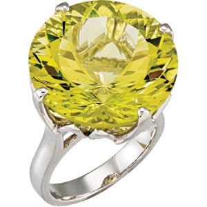 Genuine Green Gold Quartz Ring