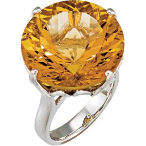 Genuine Honey Quartz Ring