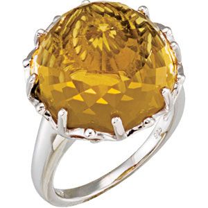 Genuine Honey Quartz Ring