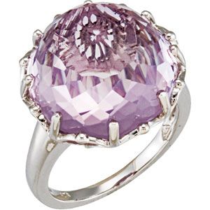 Genuine Rose De France Quartz Ring