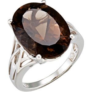 Genuine Smoky Quartz Ring