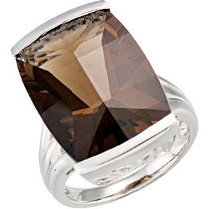Genuine Smoky Quartz Ring