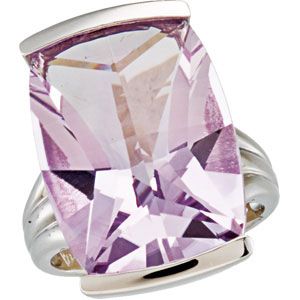 Genuine Rose De France Quartz Ring