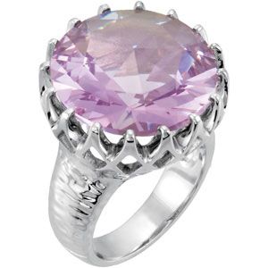 Genuine Rose De France Quartz Ring