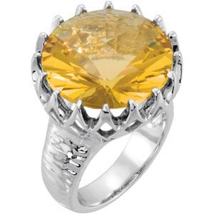 Genuine Honey Quartz Ring