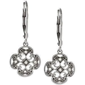 .07 ct tw Diamond Lever Back Earrings