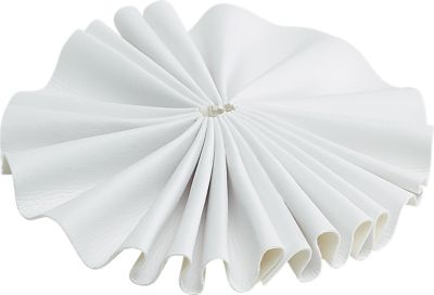 White Leatherette Ring Fan Display